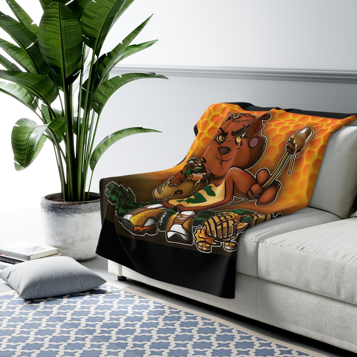 Bear Sherpa Fleece Blanket